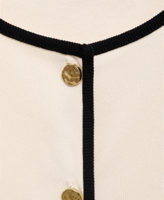 Women's Contrasting Trim Cotton T-Shirt