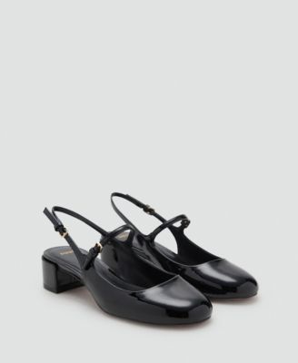 Women's Patent Leather-Effect Block-Heel Shoes