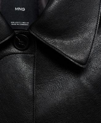 Women's Pockets Leather-Effect Jacket