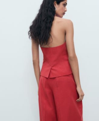 Women's Linen-Blend Suit Vest