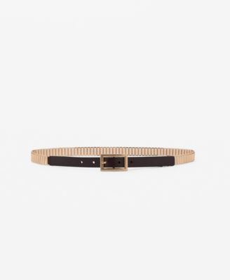 MANGO - Women's Leather Mixed Belt