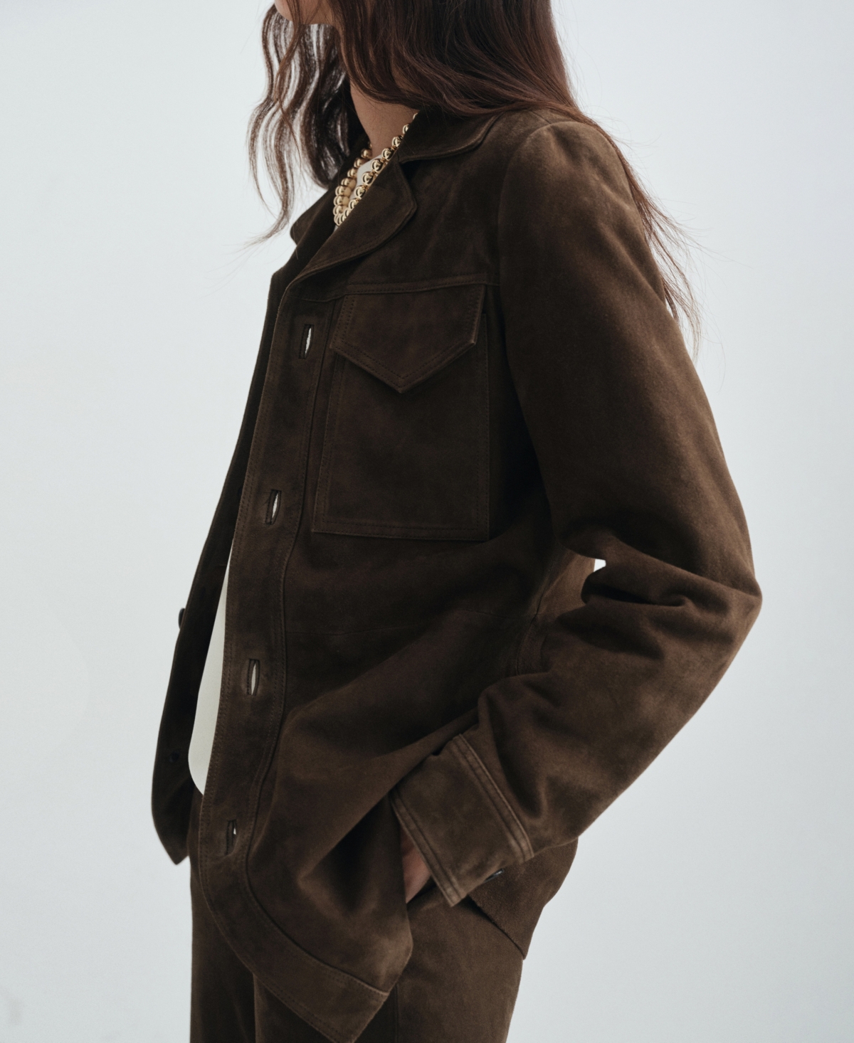 Mango Women's Suede Pockets Jacket In Brown