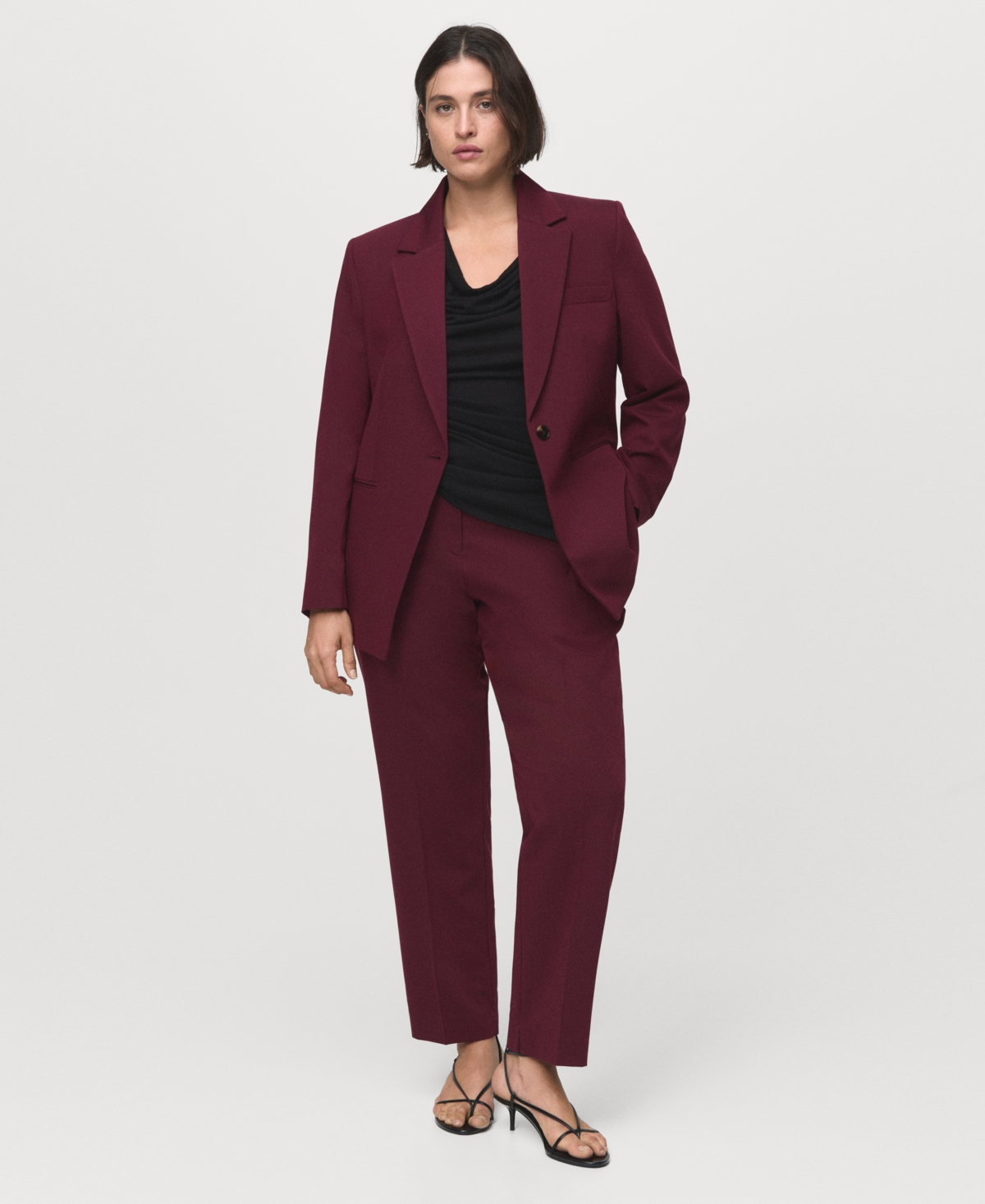 Mango Women's Fitted Suit Jacket