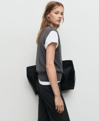 Women's Seam Detail Knitted Sweater Vest