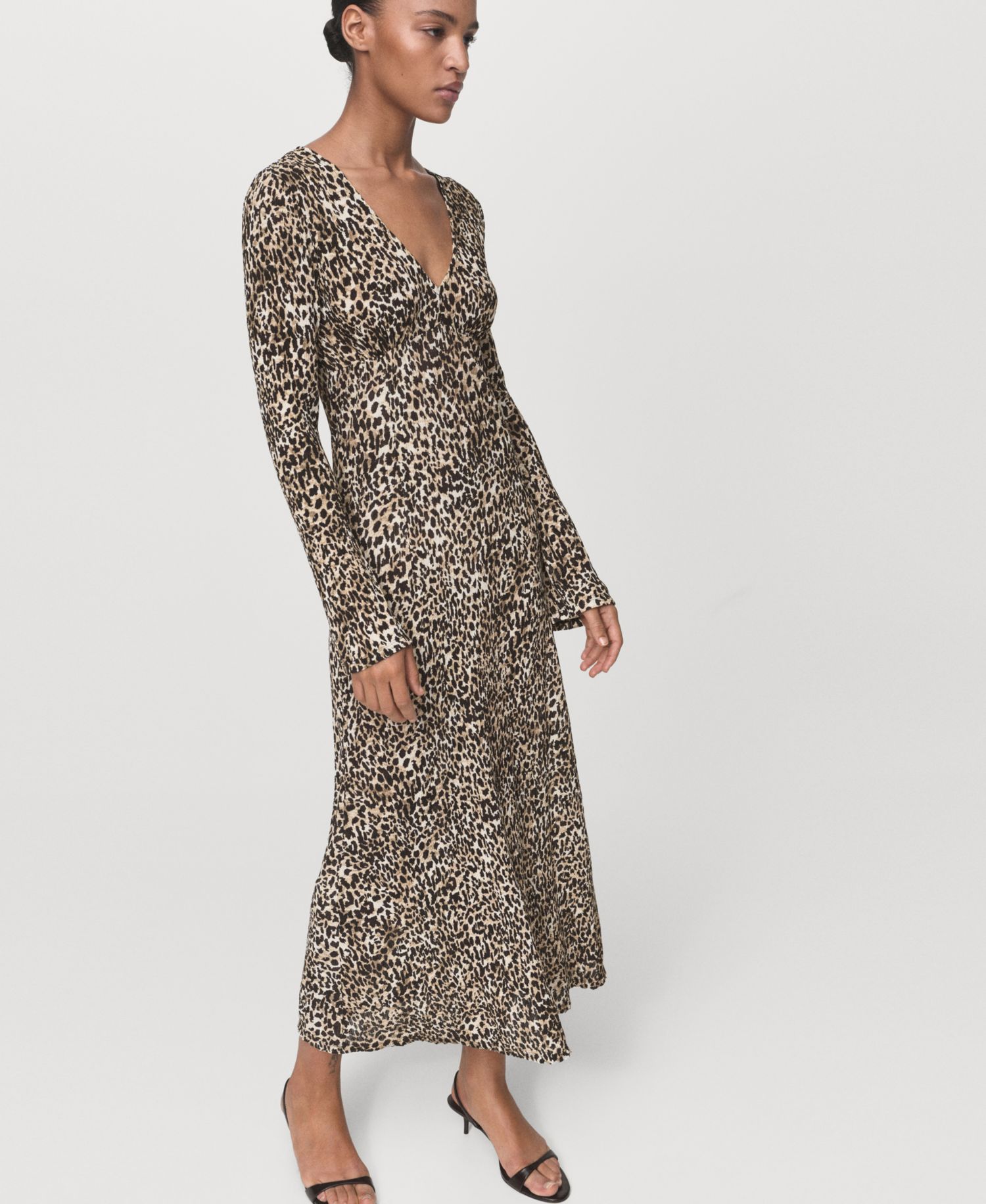 Women's Printed V-Neck Dress
