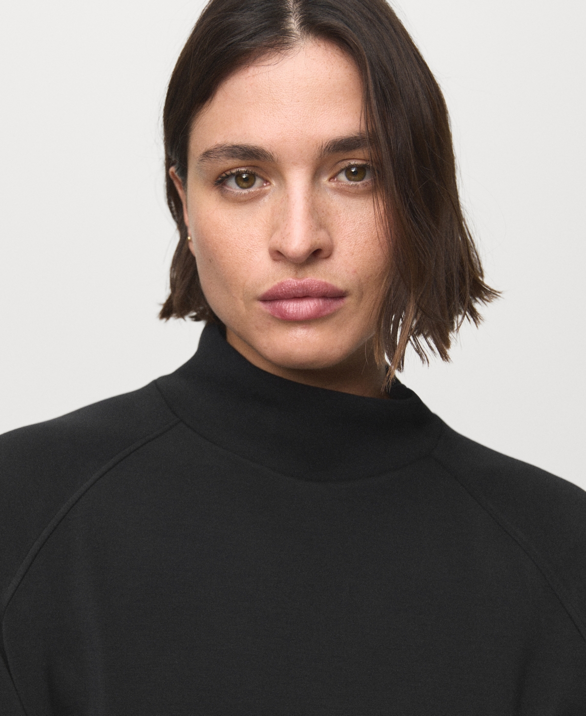 Mango Women's High Collar Sweatshirt In Black