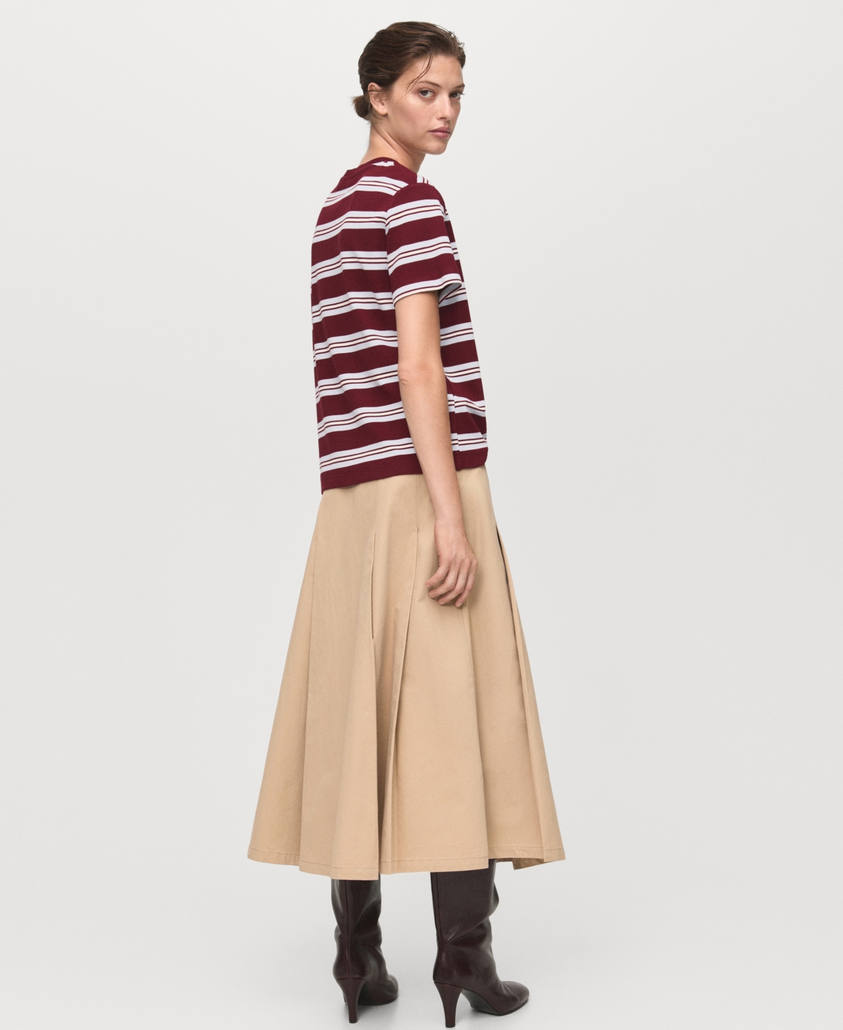 Mango Women's Striped Short-Sleeved T-Shirt