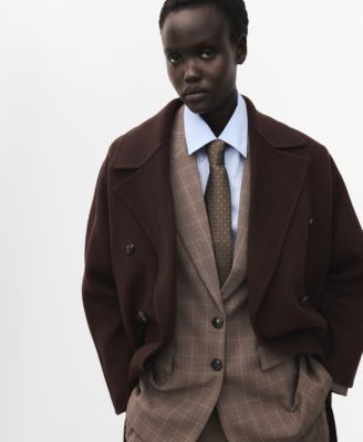 MANGO - Women's Handmade Oversized Wool Coat