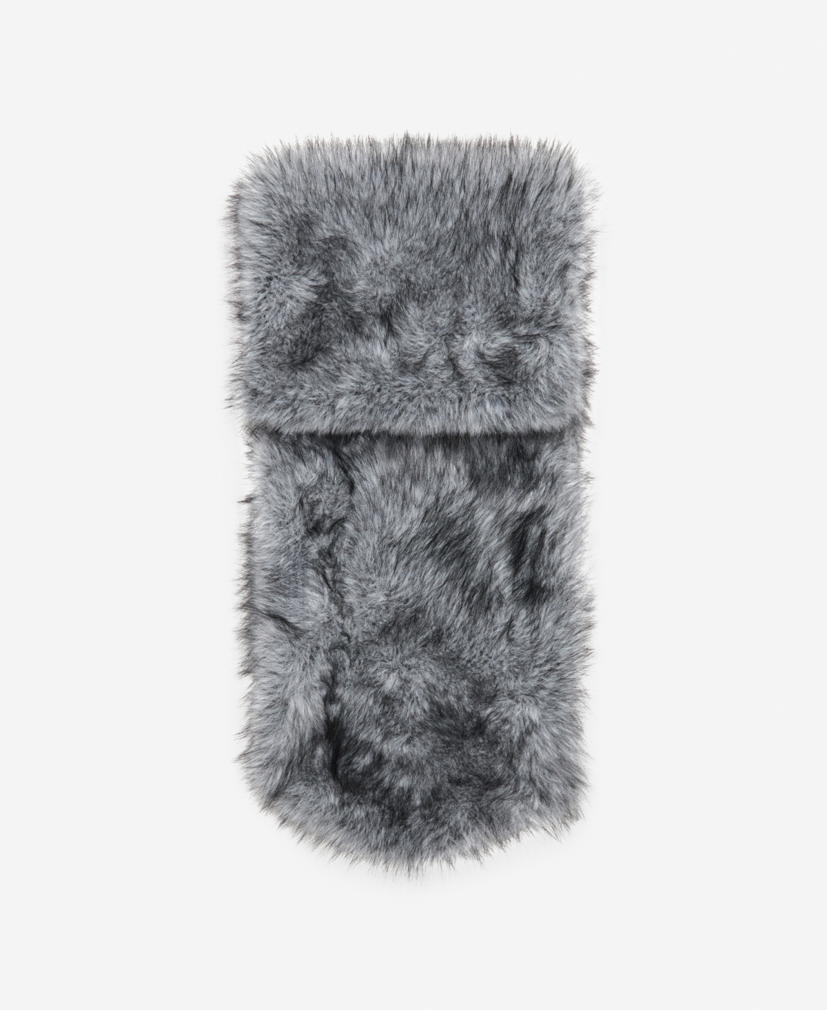 Mango Faux Fur Scarf In Gray