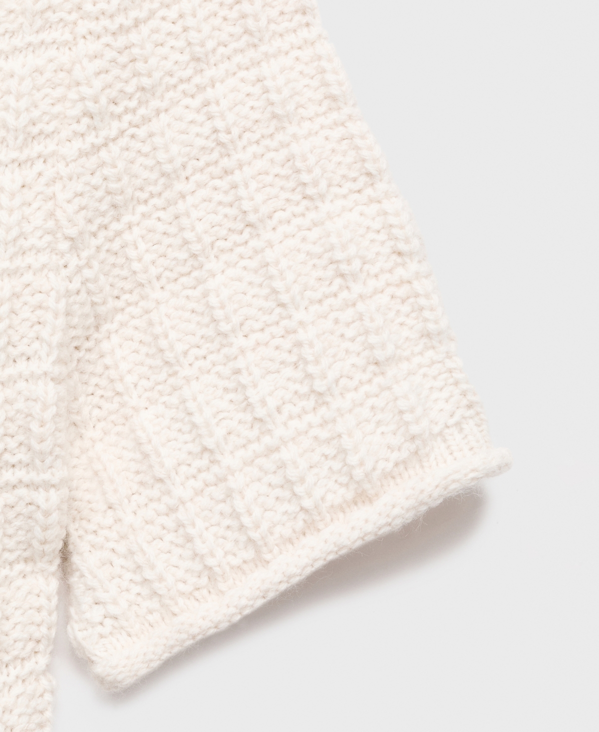 Mango Women's Ruffles Detail Textured Sweater