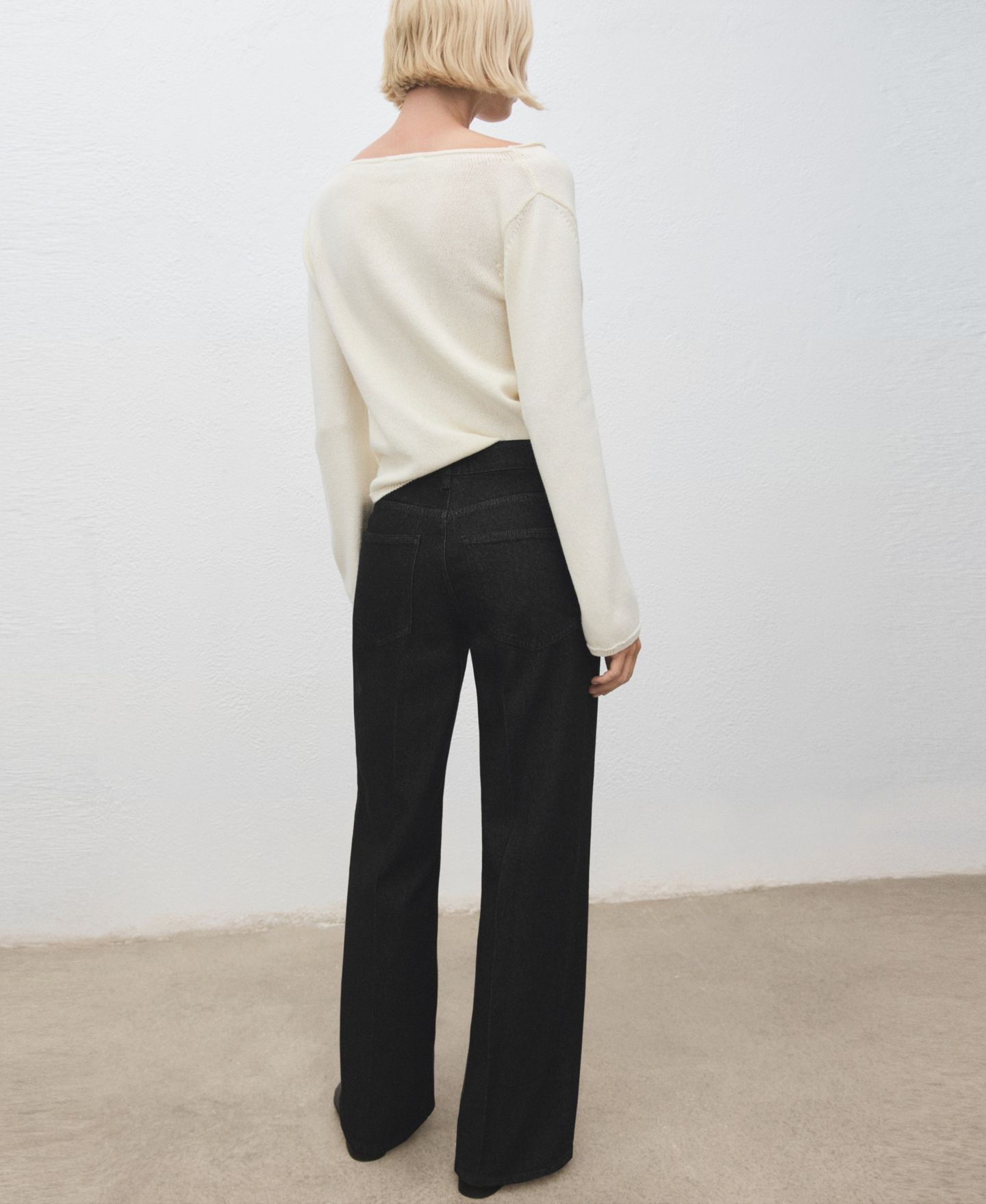 Женские джинсы Mango Straight Low-Waist, цвет: Чёрный — фото 3
