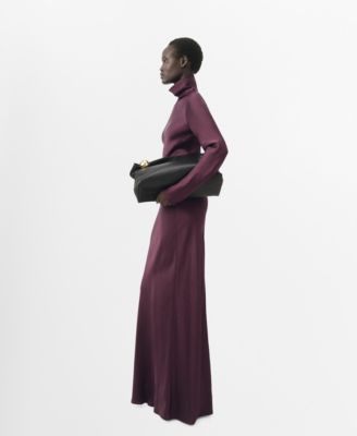 Women's Satin High-Neck Dress