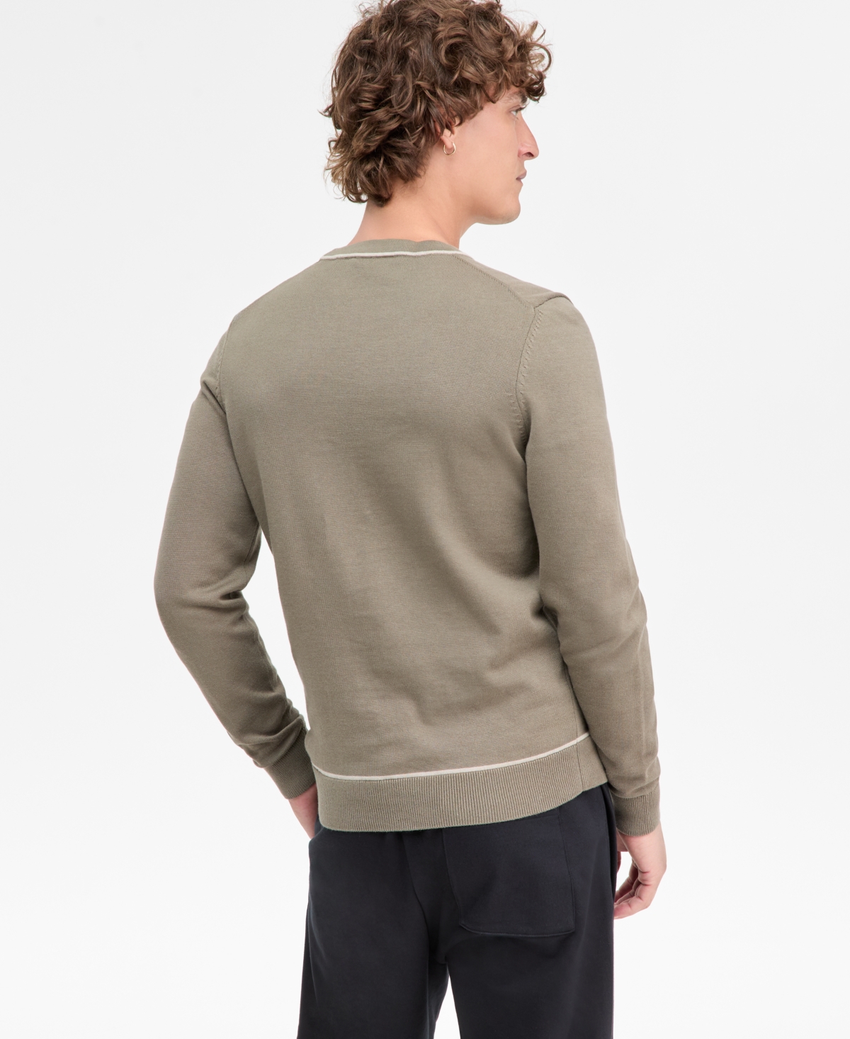 Hugo Boss San Cassius Long-sleeve Crewneck Sweater In Gray
