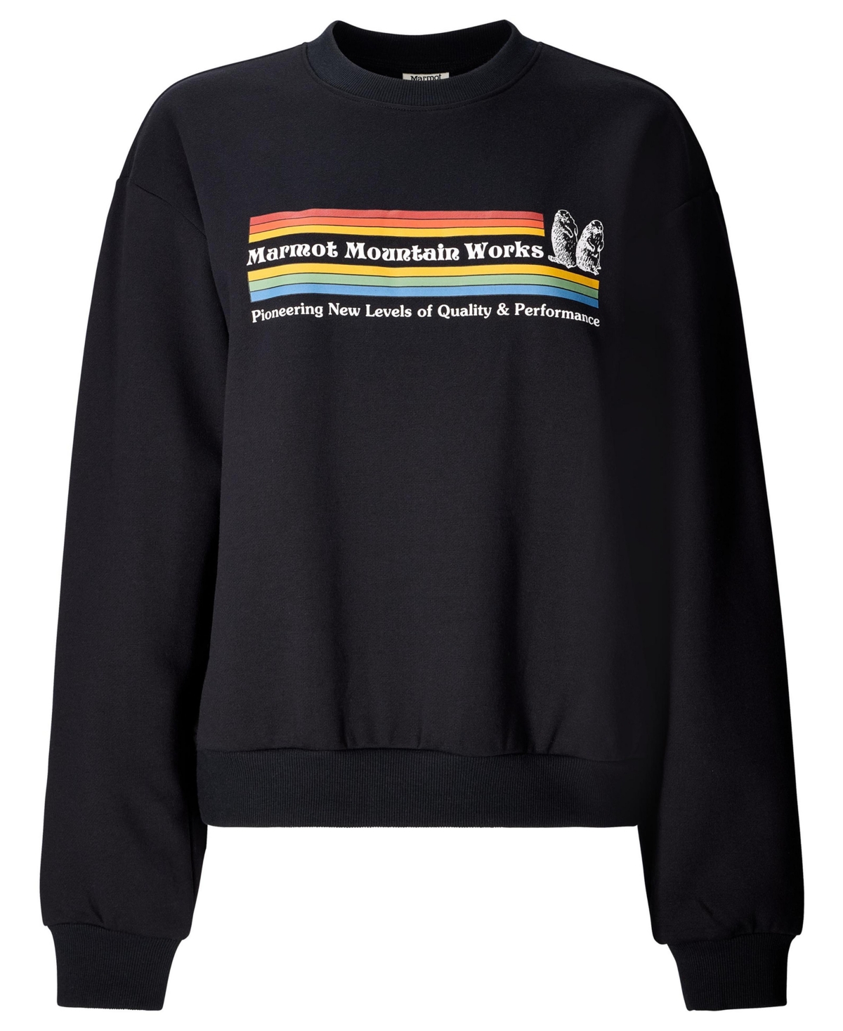 Marmot Women's Crewneck Long Sleeve Sweatshirt In Black