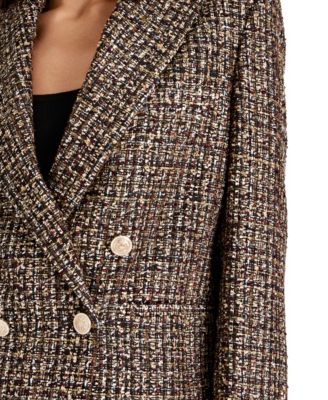 Women's Peak Lapel Collar 1-Button Cropped Jacket