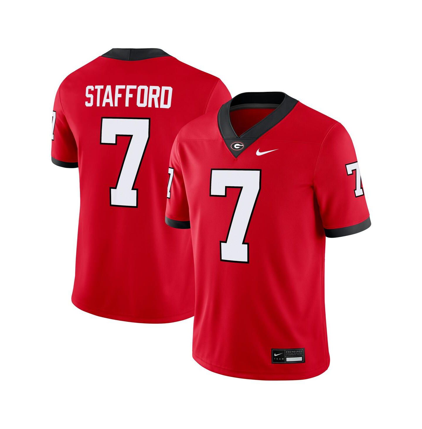 Мужской топ Nike Matthew Stafford Red Georgia Bulldogs Player Game Jersey — фото 1