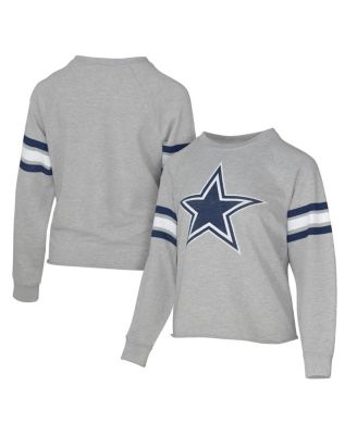 Lauren James - Women's Gray Dallas Cowboys Raglan Terry Sweatshirt
