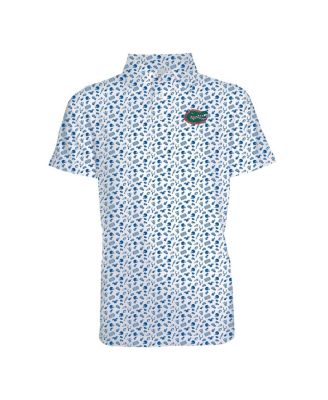 Garb - Big Boys and Girls Royal Florida Gators Tom Allover Print Performance Polo Shirt
