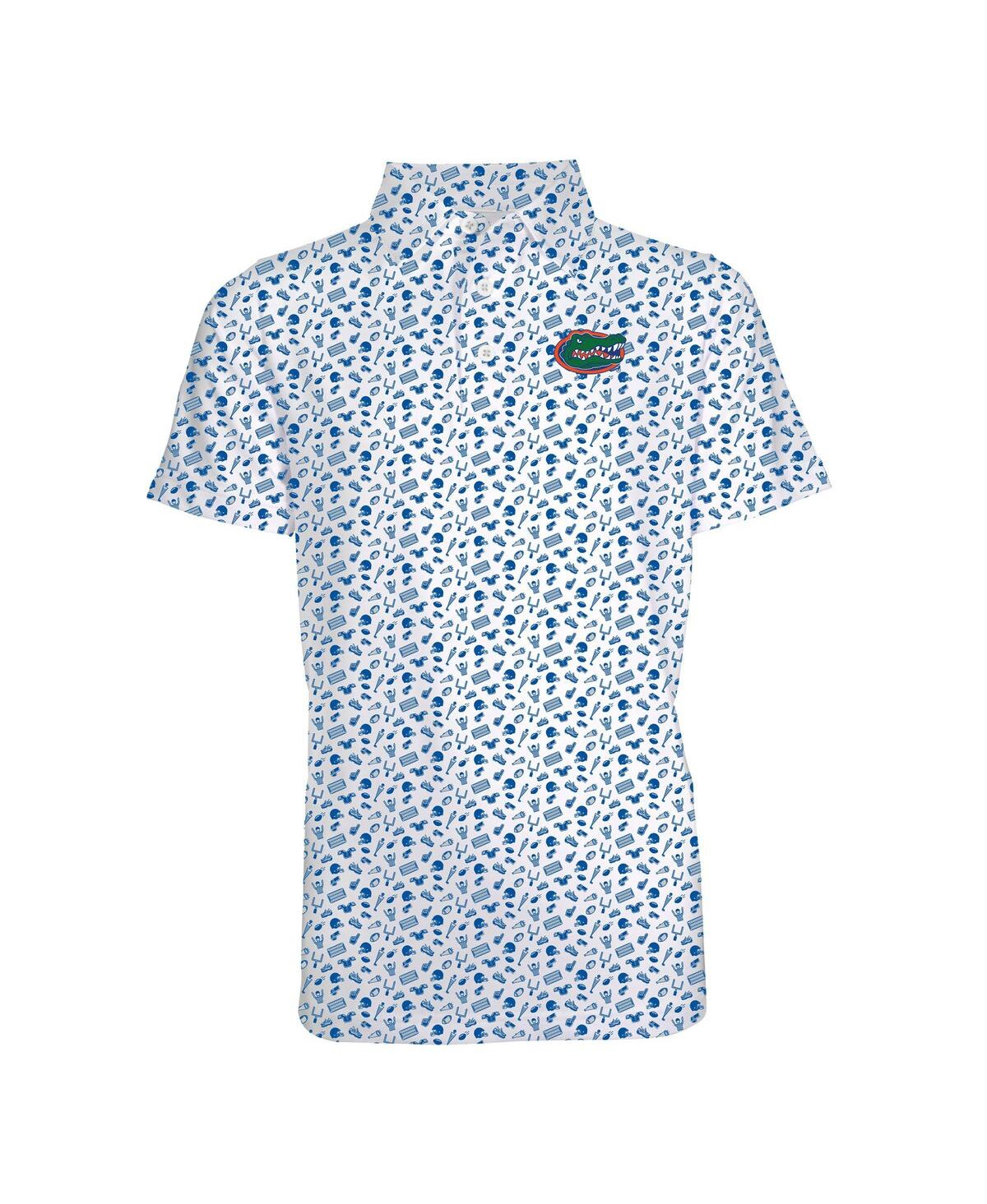 Garb Big Boys And Girls Royal Florida Gators Tom Allover Print Performance Polo Shirt In Blue