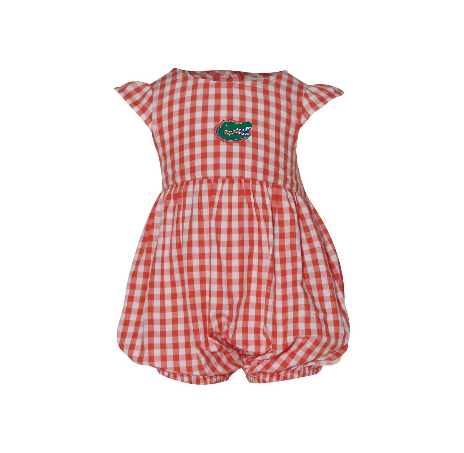 Baby Boys and Girls Orange Florida Gators Cara Gingham Ruffled Bodysuit