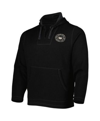 Men's Black Charlotte FC Baja Fleece V-Neck Pullover Hoodie