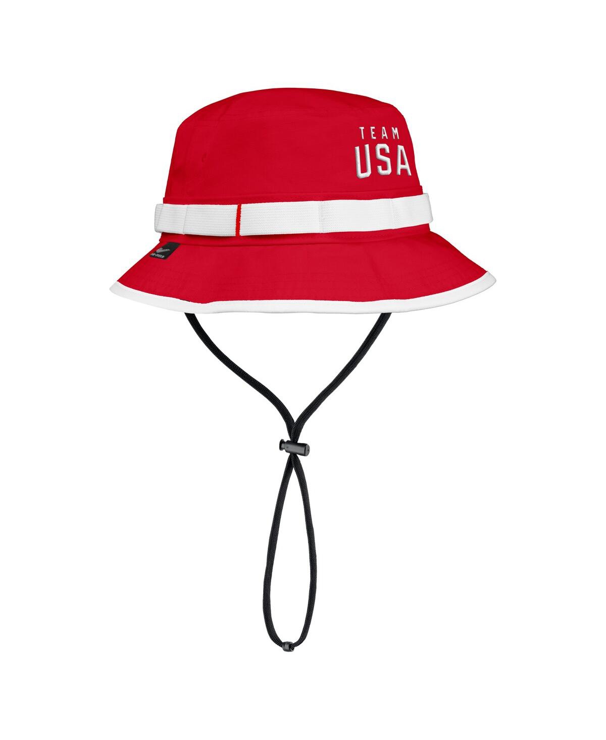 Nike Men's Red Team Usa Apex Sideline On-field Dri-fit Boonie Bucket Hat In Red