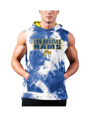 MSX by Michael Strahan - Men's Royal Los Angeles Rams Resistance Sleeveless Pullover Hoodie