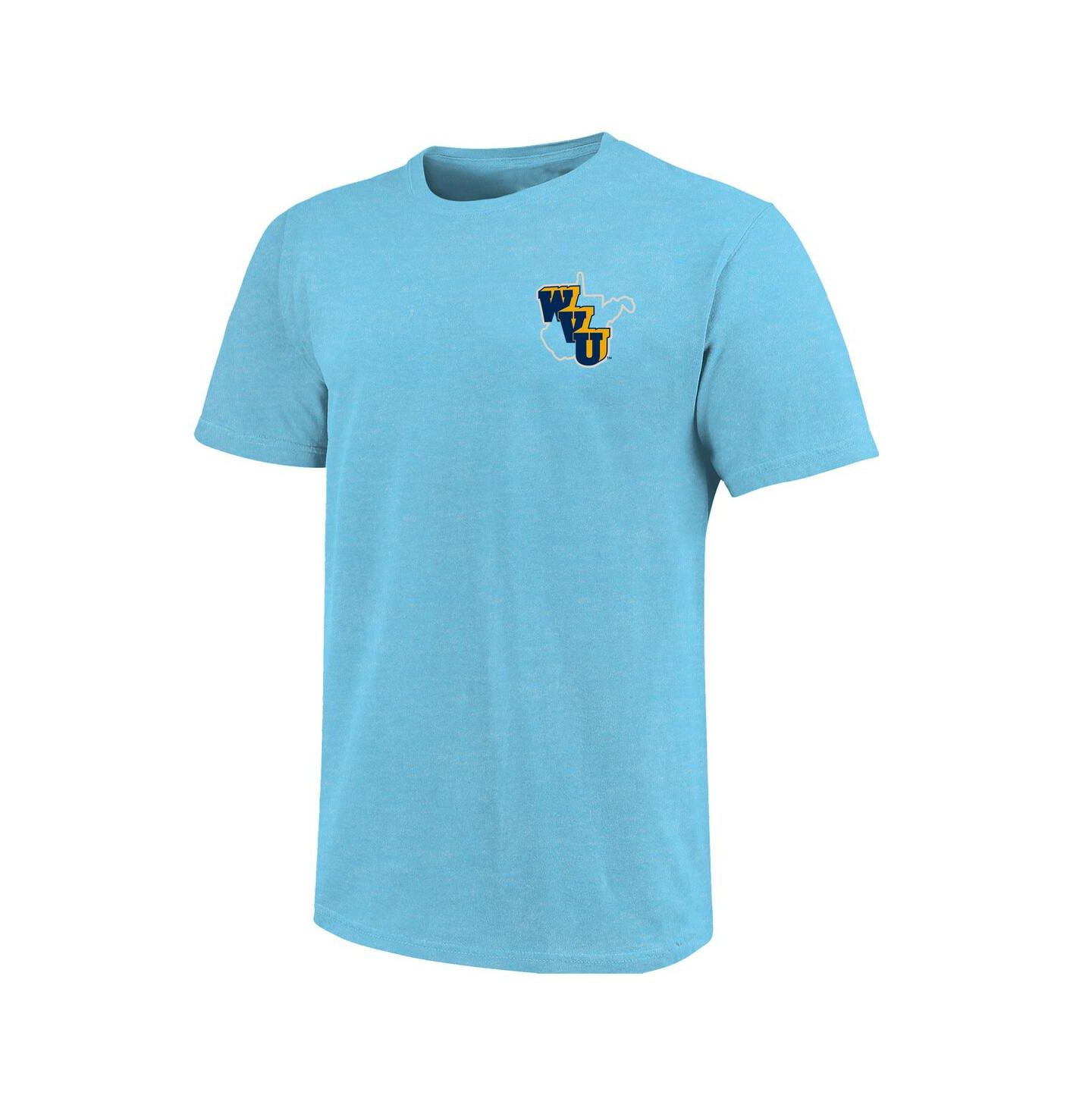 Мужская футболка Image One Light Blue West Virginia Mountaineers Throwback Retro Badge Script — фото 2
