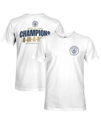 1863FC - Men's White Manchester City Four-Time Consecutive Premier League Champions Lockup T-Shirt