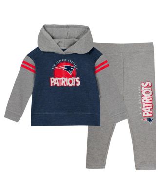 Outerstuff - Toddler 2-Piece New England Patriots Club House Long Sleeve Hoodie Top and Leggings Set