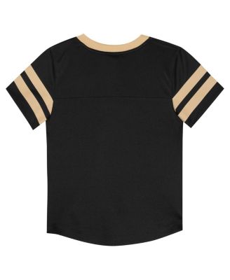 Toddler 2-Piece Black/Vegas Gold New Orleans Saints Red Zone V-Neck T-Shirt and Pants Set