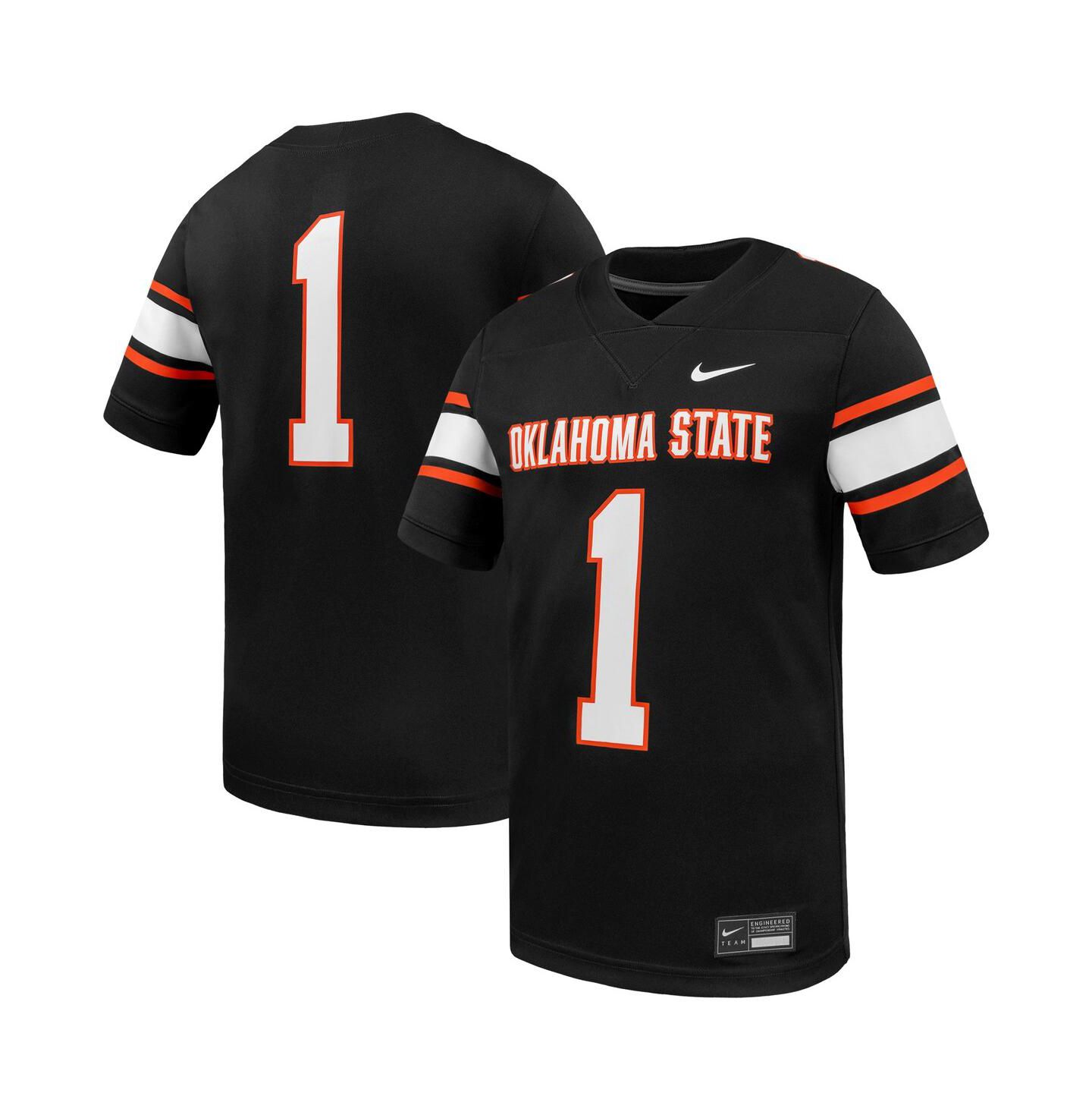 Мужской топ Nike Black Oklahoma State Cowboys Untouchable Replica Game Jersey — фото 1