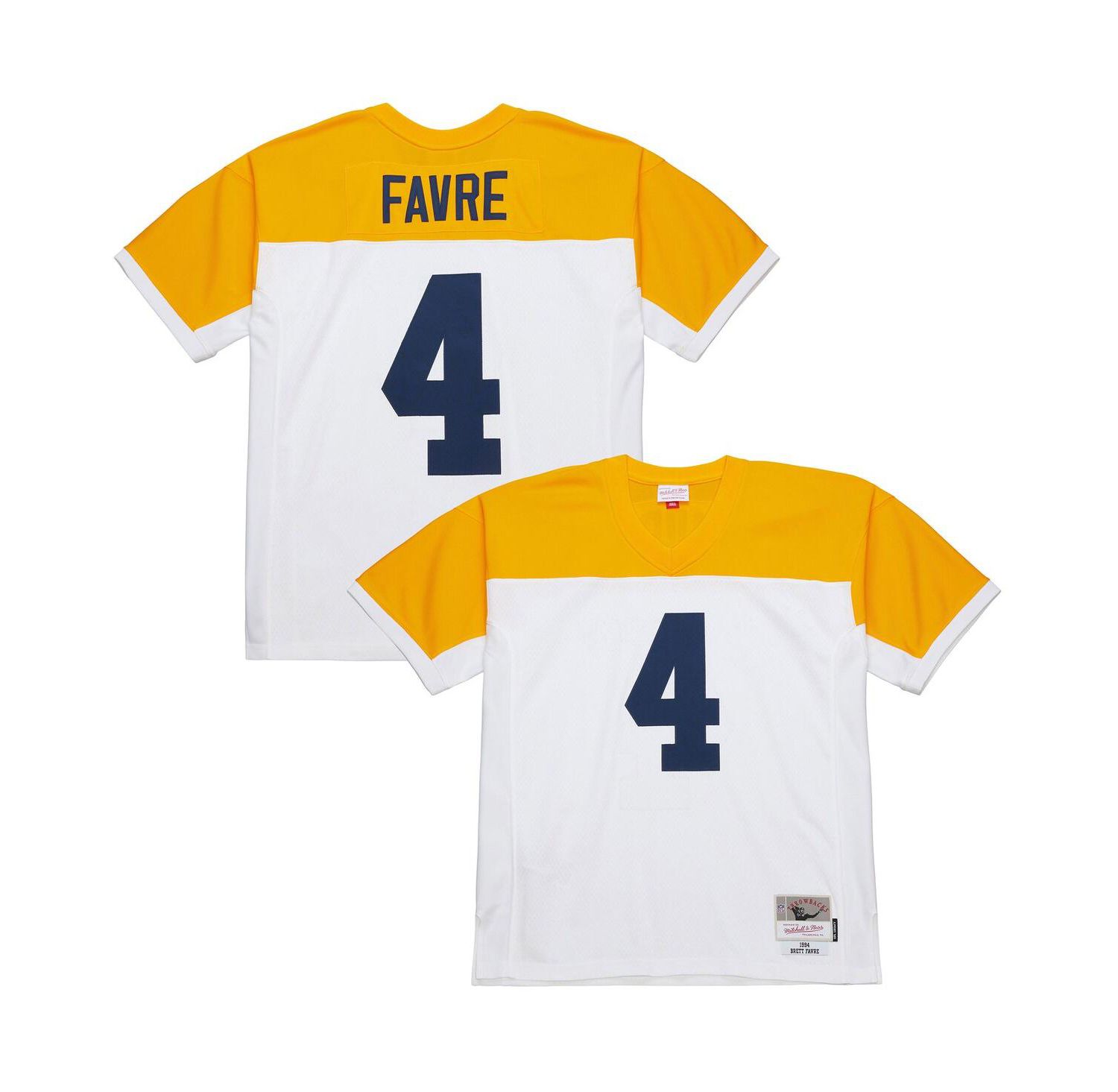 Men's Brett Favre White Green Bay Packers 1994 Legacy Replica Jersey