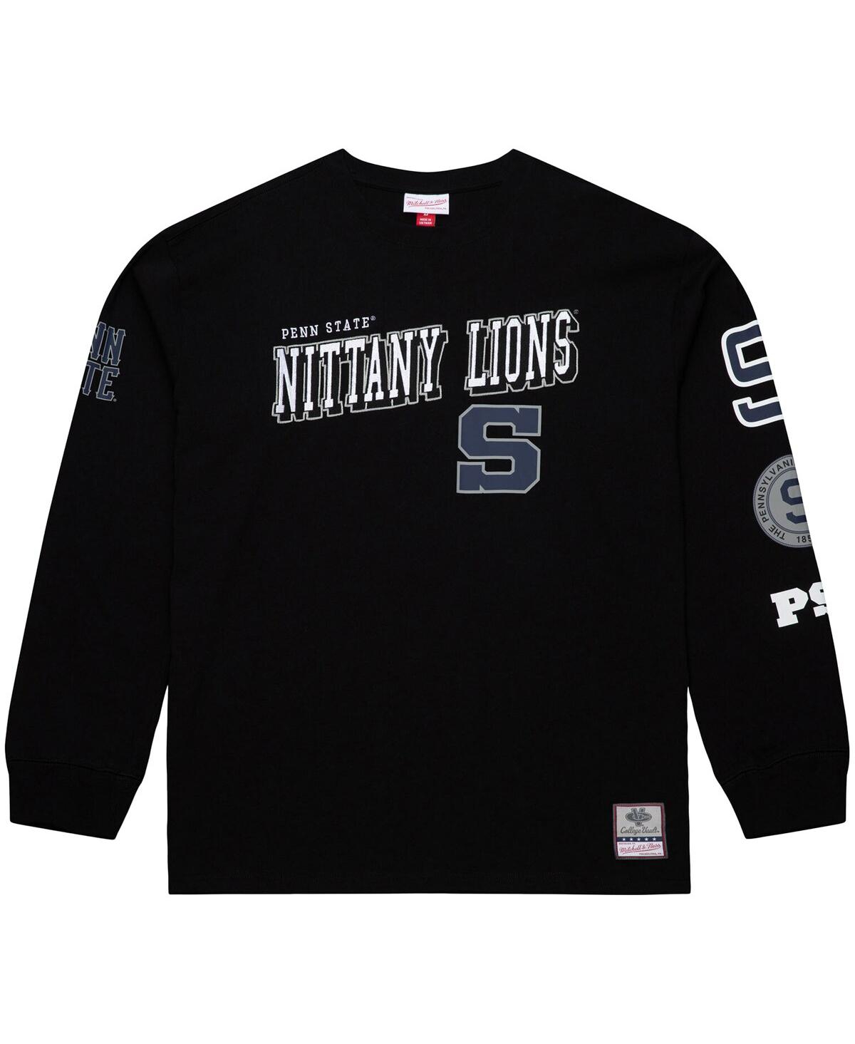 Mitchell & Ness Men's Black Penn State Nittany Lions Training Camp Long Sleeve T-shirt In Black
