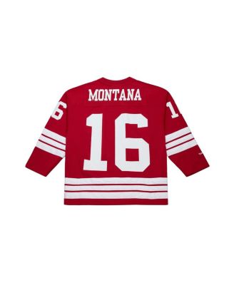Men's&nbsp;Joe Montana Scarlet San Francisco 49ers Maxed Out Fashion Hockey Jersey