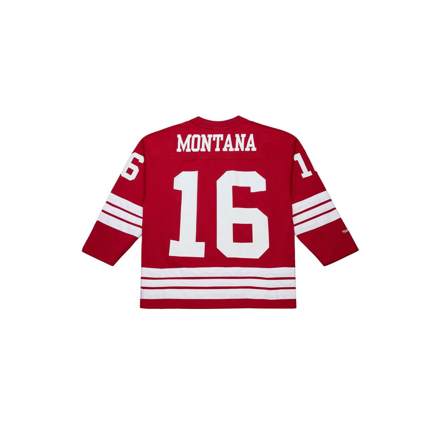 Men's Joe Montana Scarlet San Francisco 49ers Maxed Out Fashion Hockey Jersey