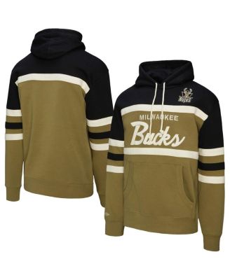 Mitchell & Ness - Men's&nbsp;Olive Milwaukee Bucks Double Clutch Head Coach Hoodie