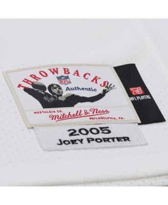 Men's&nbsp;Joey Porter White Pittsburgh Steelers 2005 Authentic Throwback Retired Player Jersey