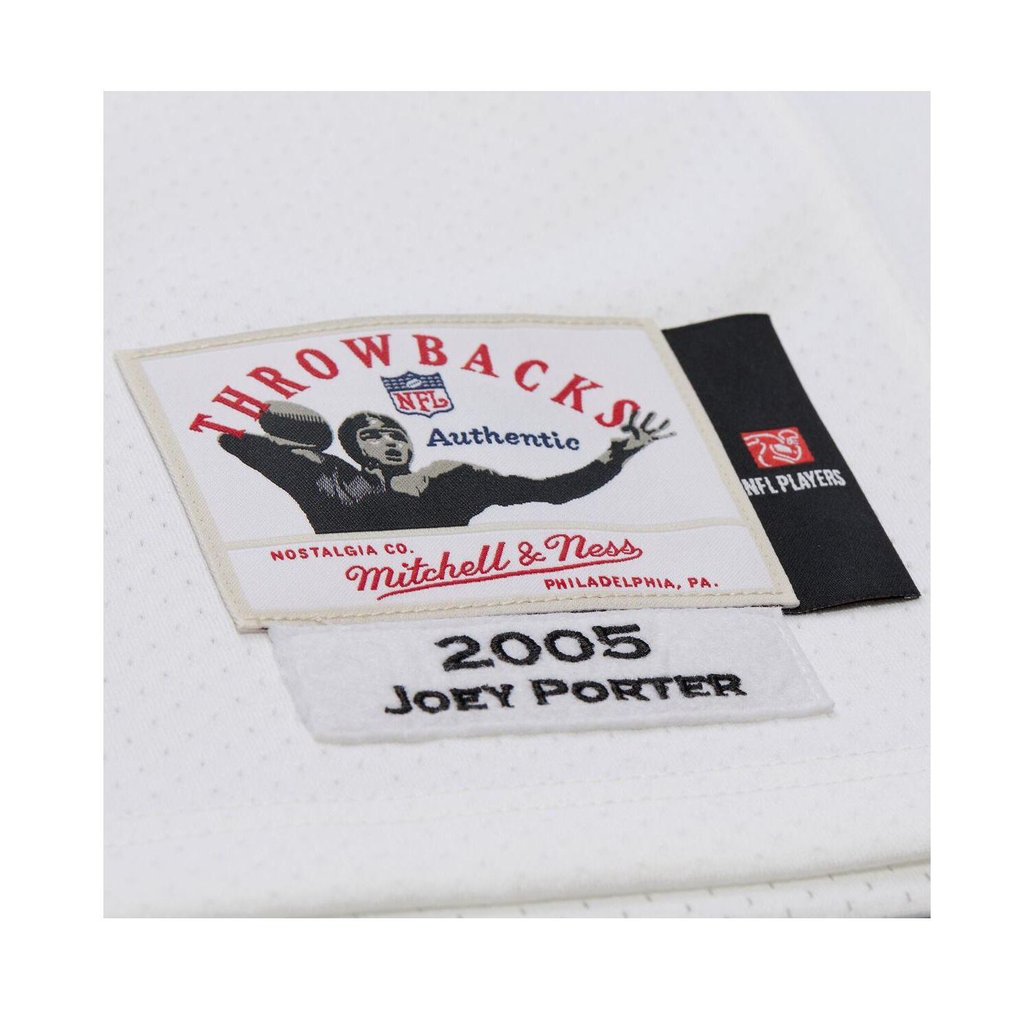 Men's Joey Porter White Pittsburgh Steelers 2005 Authentic Throwback Retired Player Jersey