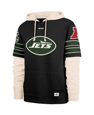 Men's Black New York Jets Split Zone Cornerback Duo Hoodie