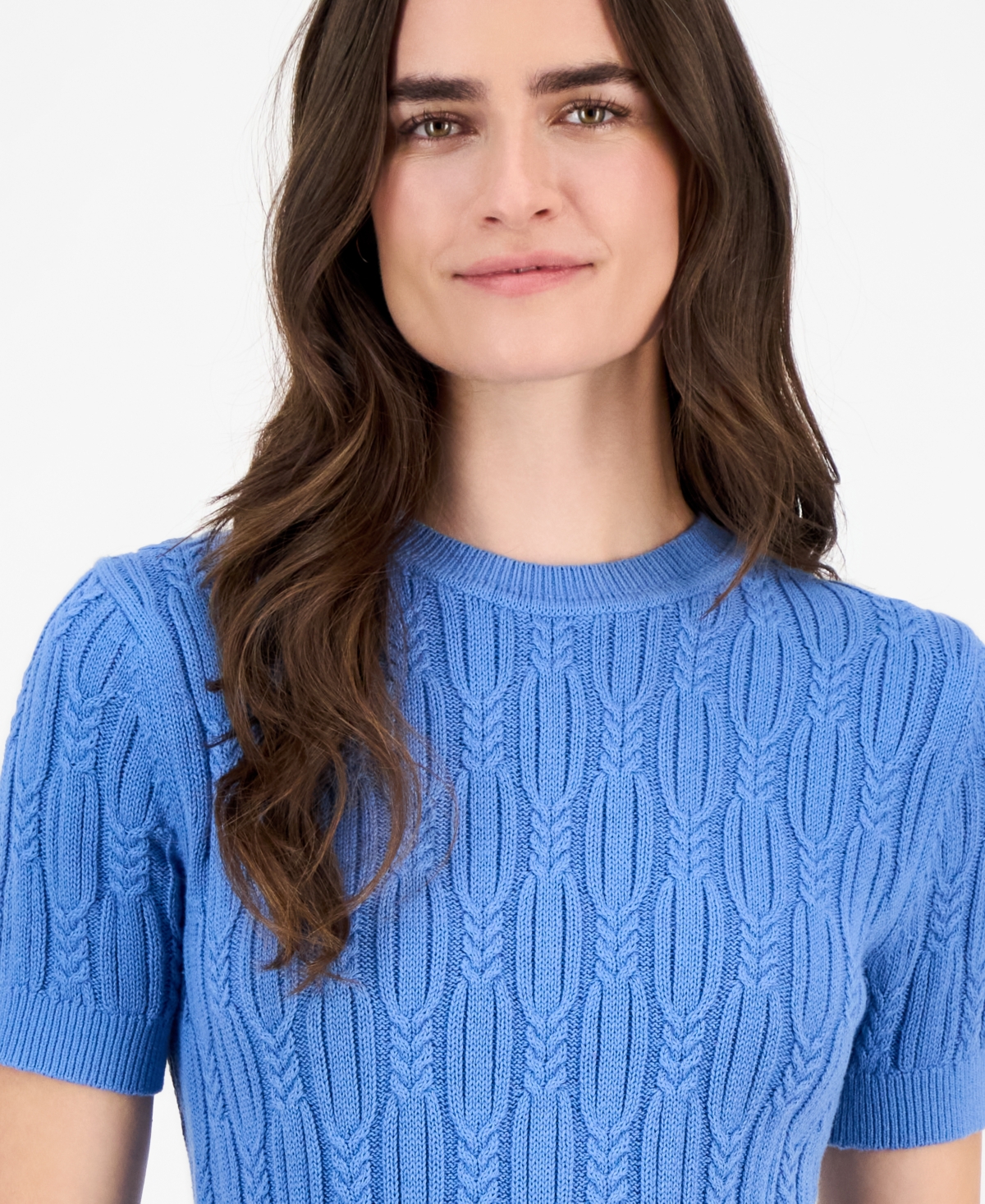 Nautica Jeans Women's Cotton Cable-Knit Sweater