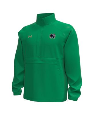 Men's Green Notre Dame Fighting Irish Unstoppable Woven Anorak Storm Tech Half-Zip Jacket