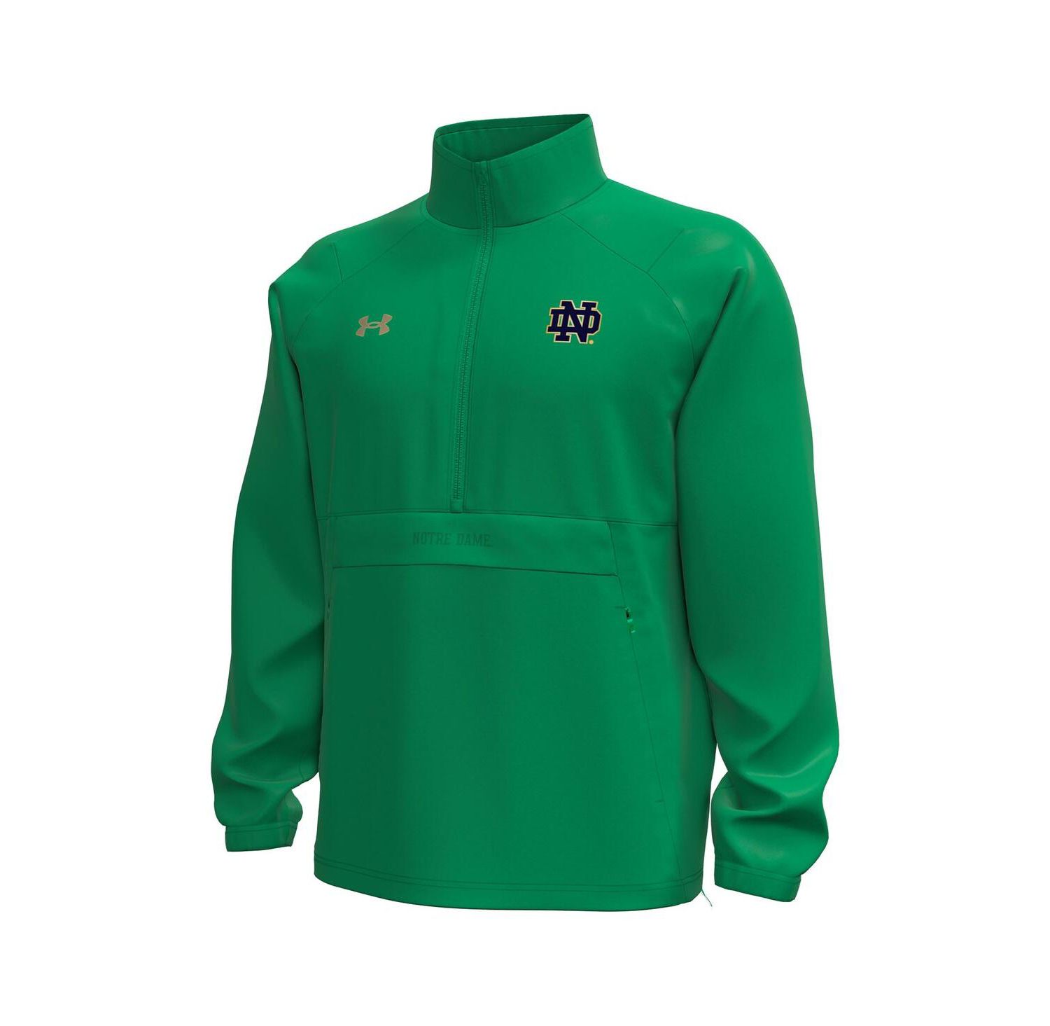 Men's Green Notre Dame Fighting Irish Unstoppable Woven Anorak Storm Tech Half-Zip Jacket