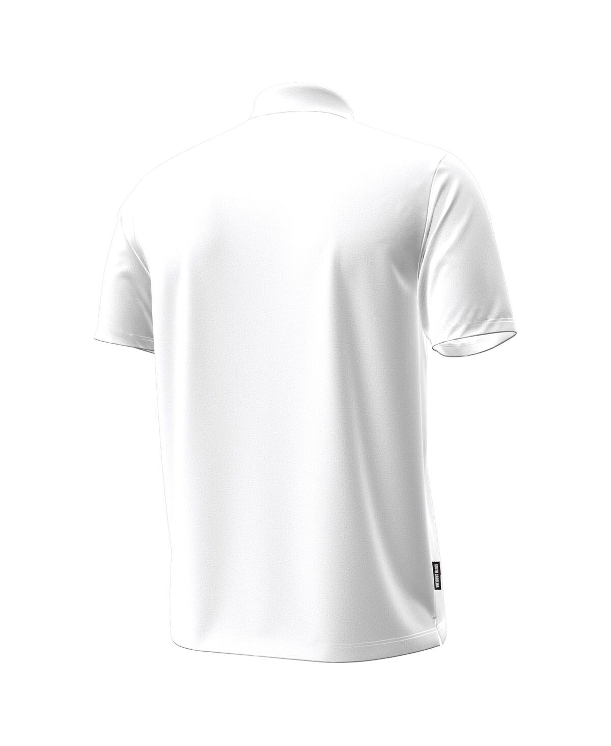 Under Armour Men's White South Carolina Gamecocks Performance Drive Chest Stripe Polo Shirt In White