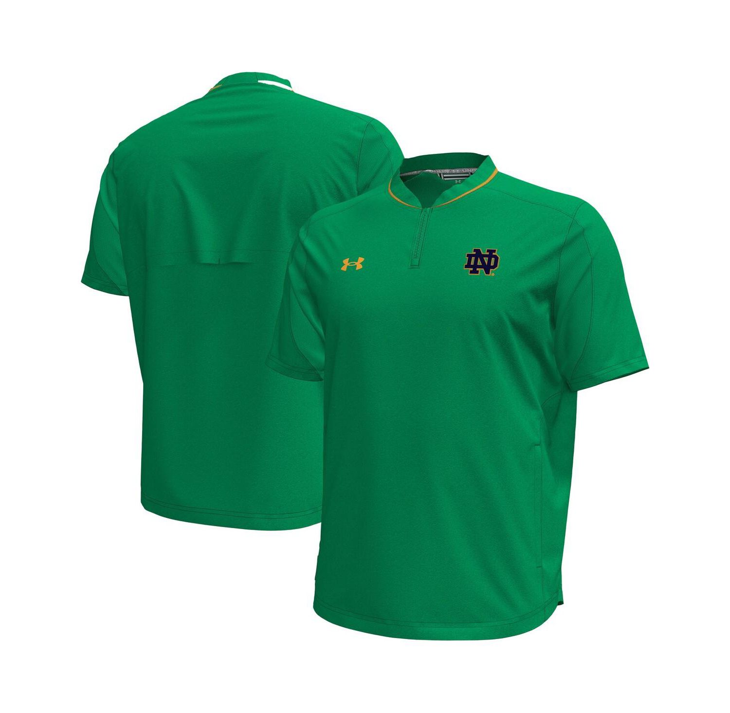 Men's Green Notre Dame Fighting Irish Motivate Quarter-Zip Performance Sweatshirt