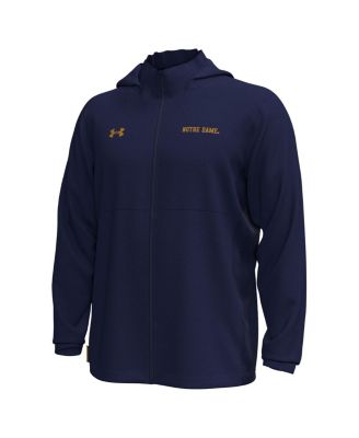 Men's Navy Notre Dame Fighting Irish Rival Stretch Woven Full-Zip Hoodie Jacket