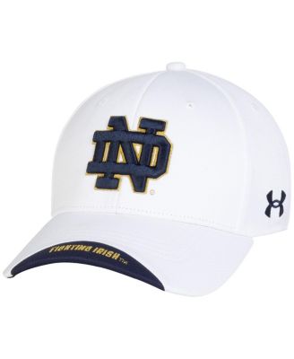 Under Armour - Men's White Notre Dame Fighting Irish Sideline Blitzing Accent Adjustable Hat