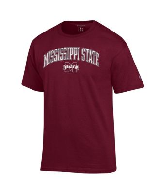Men's Maroon Mississippi State Bulldogs Arch Over Logo T-Shirt