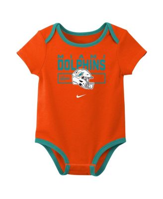 Baby Boys and Girls 3-Piece Miami Dolphins Bodysuit Set