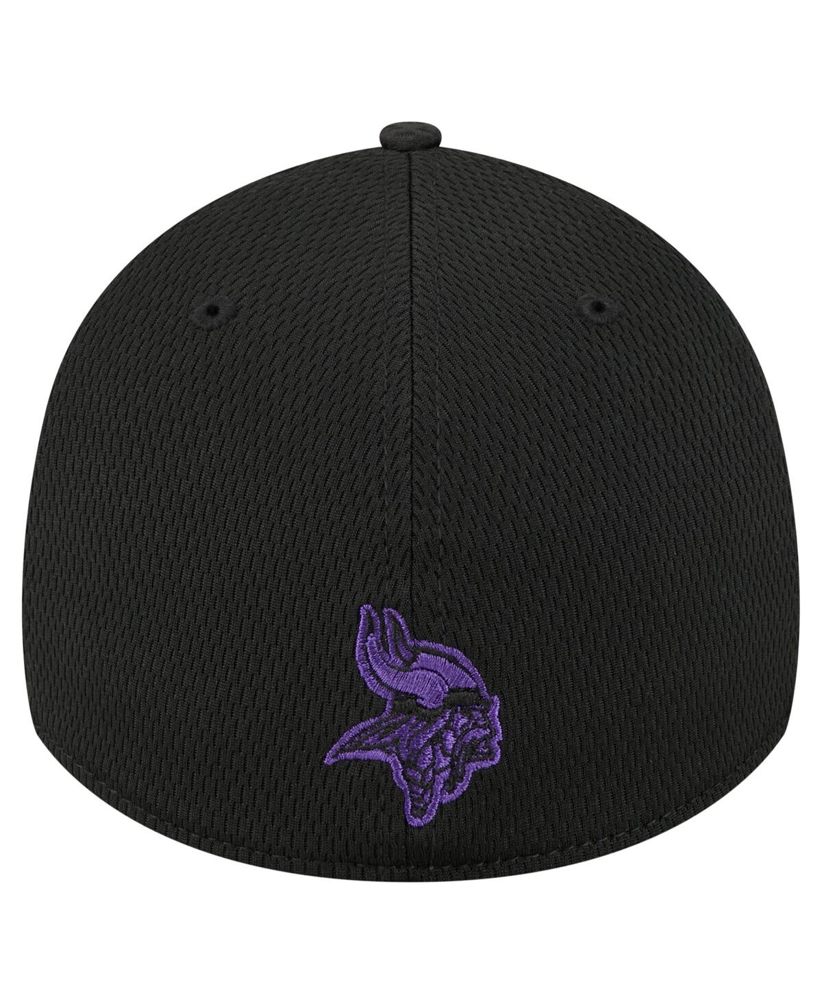 New Era Men's Black Minnesota Vikings Scoreboard 39THIRTY Flex Hat